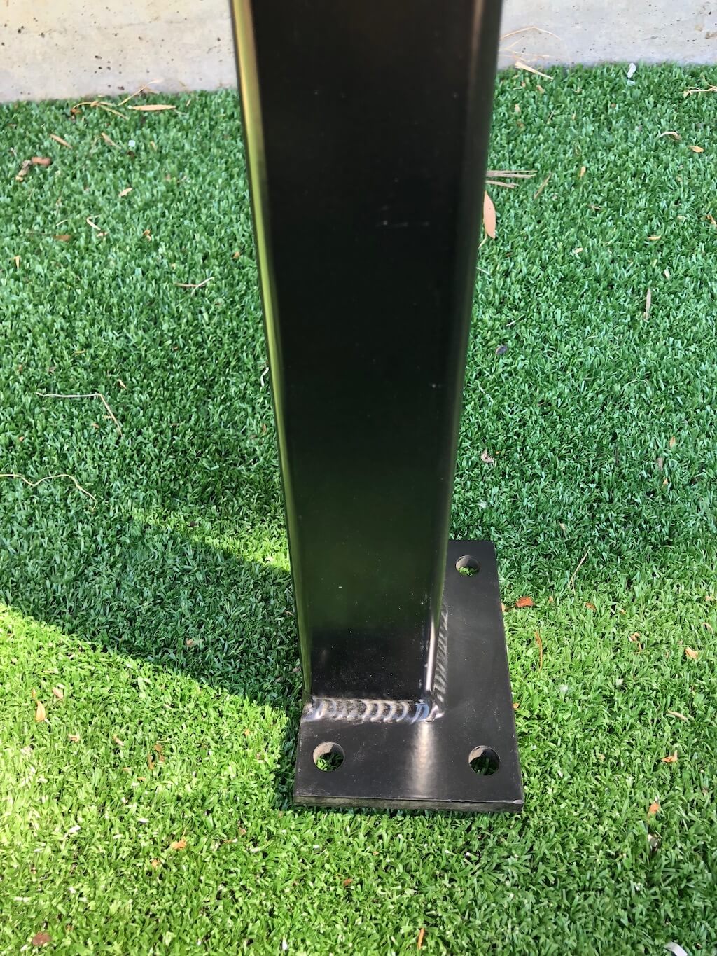 Posts with base plates (Black) (3) Dandenong Gate Co. Pty Ltd