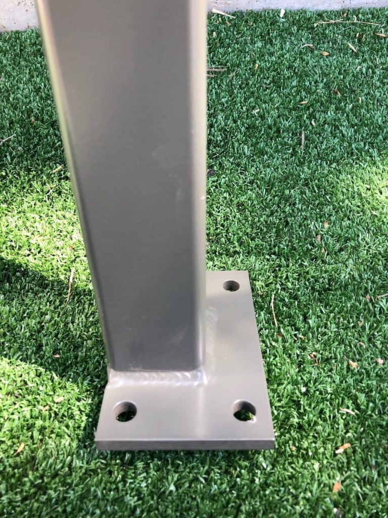 Posts with base plates (nonstd colours) Dandenong Gate Co. Pty Ltd